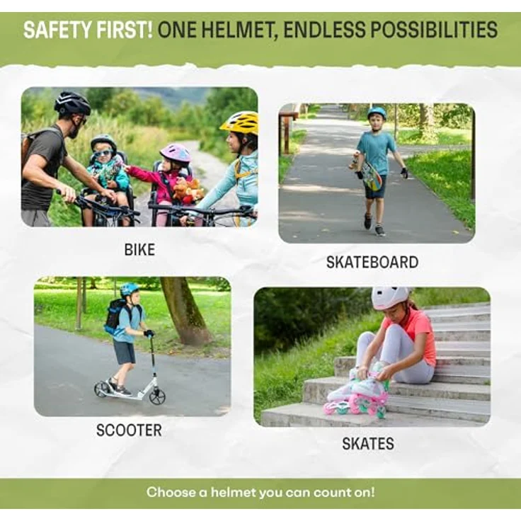 meteor® Kinderfahrradhelm Teddybauer, sicherer Fahrradhelm für Kinder, XS/S, 18 Farben, mit Kopfverstellung und Visier – Bild 3