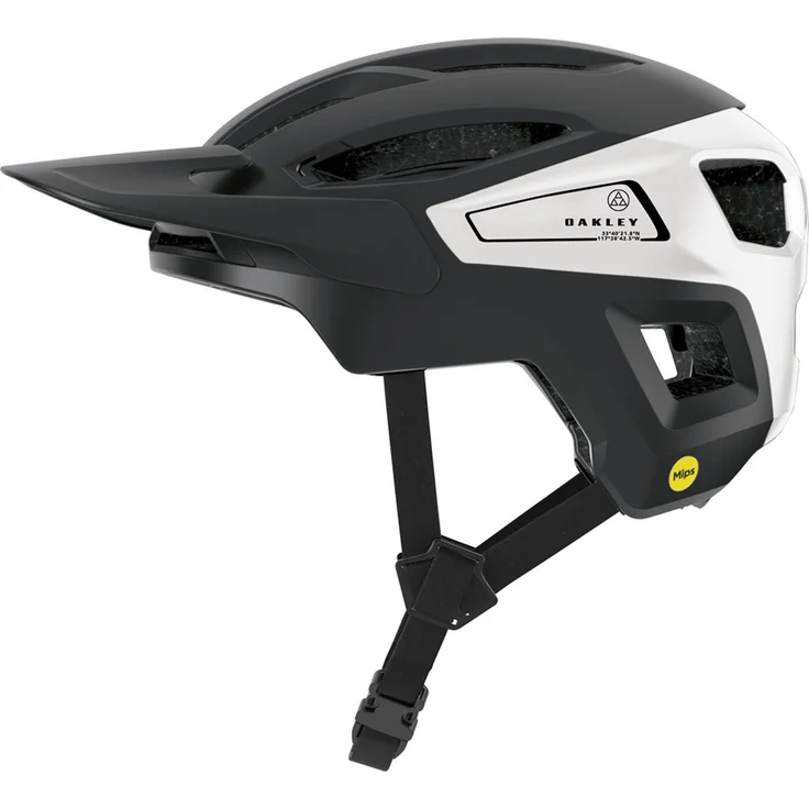 OAKLEY DRT3 Trail Pro MTB Helm, matte black/white mit MIPS-Sicherheitssystem und 360°-Fitsystem, Größe L