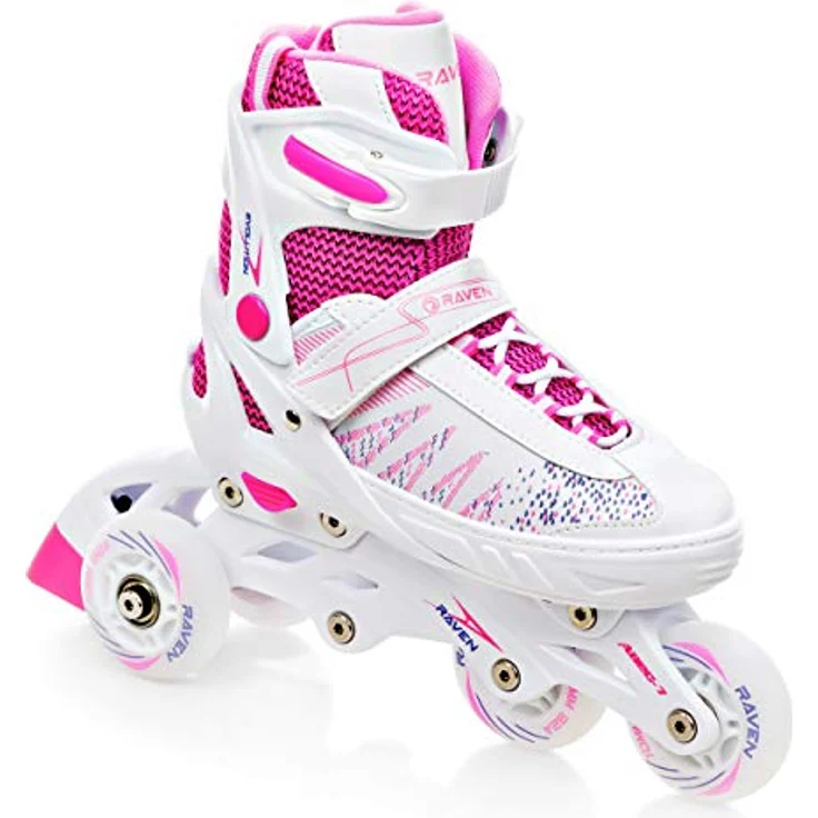 RAVEN 4in1 Inline Skates Triskates Rollschuhe für Kinder Mädchen, verstellbar (Grace, Gr. 28-32, 18,5cm-21cm) mit Double-Vent-System und Double-Shock-Absorbing-System – Bild 5