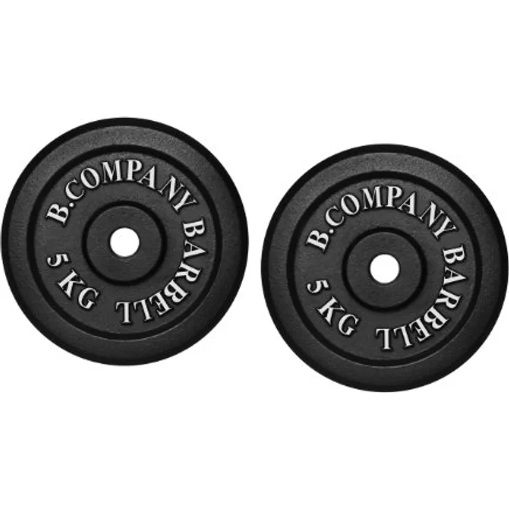 Bad Company I Hantelscheiben aus Gusseisen I Hantel Gewichte I 10 Kg (2 x 5 Kg), 30/31 mm