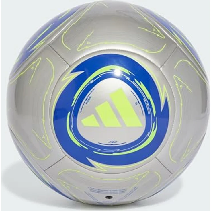 adidas Performance Fußball MESSI CLB (1-St) in Silver Metallic / Lucid Blue / Solar Yellow, Größe 5 – Bild 3