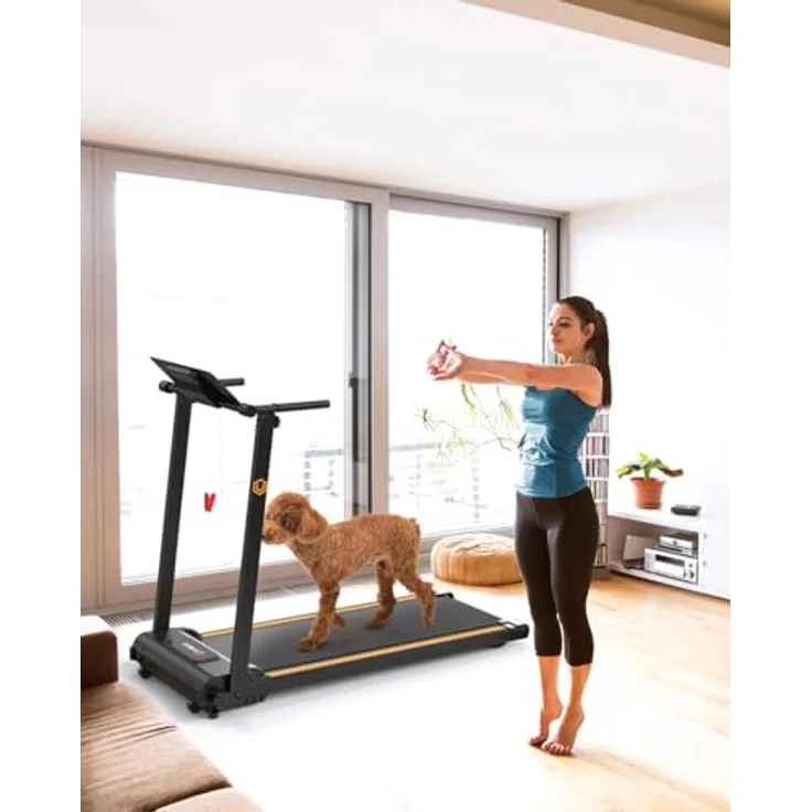 Urevo Laufband mit HIIT-Laufeinstellungen, leiser Motor und rutschfestem Gürtel, 16 Zoll breite Lauffläche – Bild 7