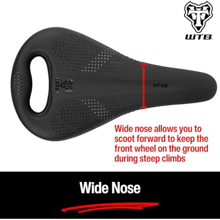 Wtb Devo Velosattel, 142 x 257 mm, mittlere Polsterung, mit Pickup-Griff für E-Bikes – Bild 5