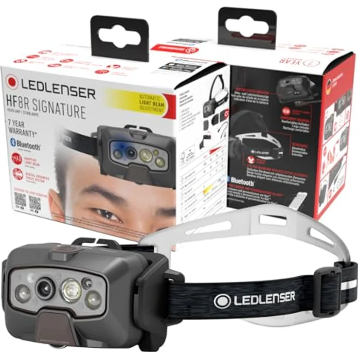 Ledlenser HF8R Signature, wiederaufladbare Stirnlampe mit 2000 Lumen, wasserdicht, Rotlicht, Digital Advanced Focus System, adaptive Lichtverteilung – Bild 1