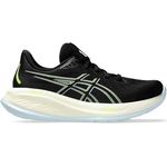 Asics Damen Laufschuhe GEL-CUMULUS 26, neutrale Sportschuhe mit FF BLAST PLUS Dämpfung und PureGEL Technologie, schwarz/gelb, Größe 9,5 UK