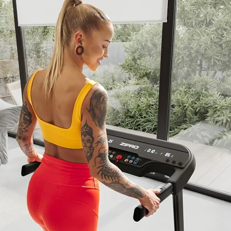 ZIPRO Pulse Laufband für Zuhause Klappbar Elektrisches Laufband mit Steigung, Geschwindigkeit 1-12 km/h, Max Benutzergewicht 130 kg, 15 Steigungsstufen, Dämpfungssystem, Kompakt, Platzsparend – Bild 4