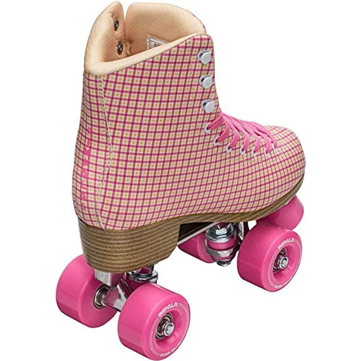 Impala Quad Skate, Damen Rollschuhe, PVC-Obermaterial, 58 mm Urethanräder mit 82A Härte, ABEC 7 Kugellager, PETA-zertifiziert, Rosa – Bild 2