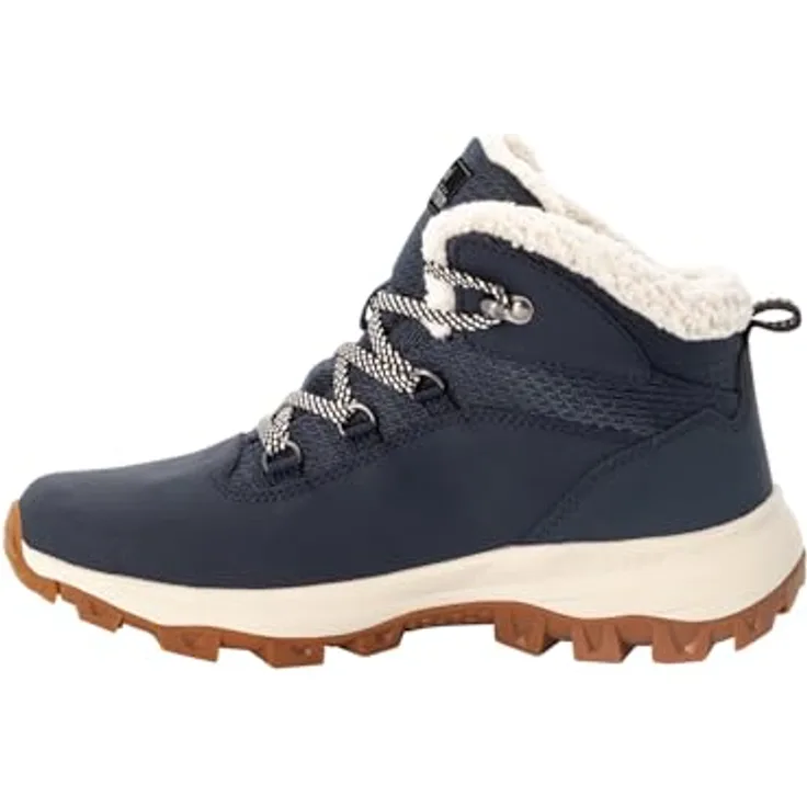 Jack Wolfskin Everquest Texapore Mid W, Damen Wanderschuhe mit wasserdichter Membran für Wintereinsätze, Blau, Größe 39