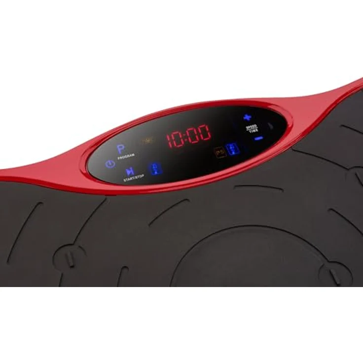 Gymtek Vibrationsplatte - Rüttelplatte Sport für Zuhause mit 99 Geschwindigkeitsstufen, 5 Trainingsprogrammen und Touchscreen - Ideal für Gewichtsabnahme, Fettverbrennung und Muskelaufbau (Rot) – Bild 5