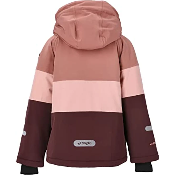 ZIGZAG Skijacke Taylora, wind- und wasserdicht mit TPU-Membran, reflektierend, pink-rosa, Größe 116 – Bild 3