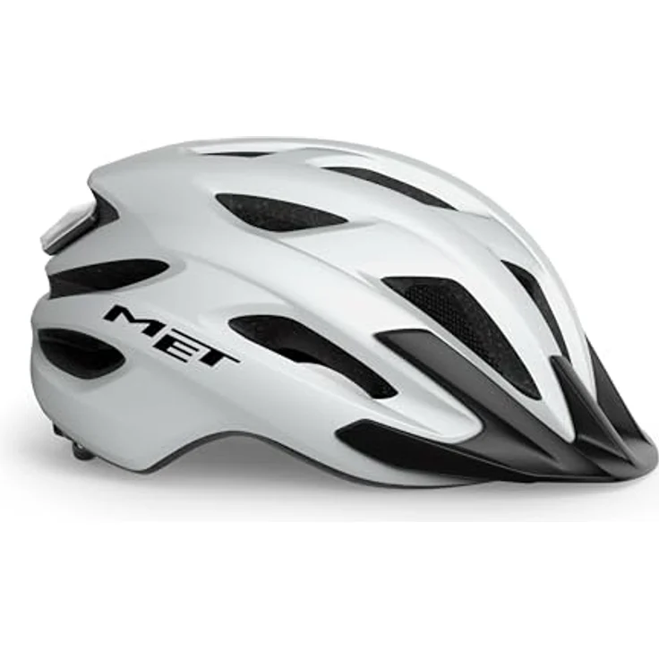 MET Crossover, Velohelm (52 - 59 cm) mit integriertem LED-Rücklicht und unsichtbarem Visierclip für Stadt- und Geländefahrten – Bild 3