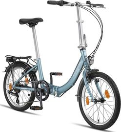 Licorne Bike Fold Premium Klapprad Aluminium 6 Gang Shimano Kettenschaltung Quick-Fold-System Klappfahrrad (V-Bremse, Blau)