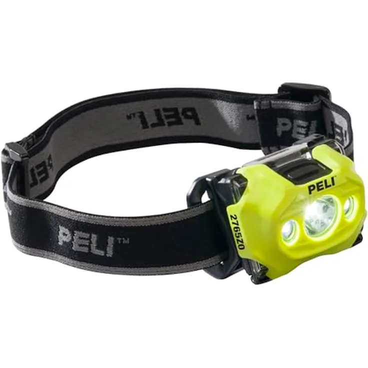 PELI Kopflampe 2765Z0 HeadsUp Lite™, gelb, LED mit 4 Leuchtmodi und IP54 Schutzklasse