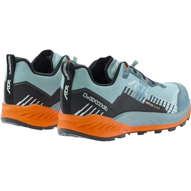 Lowa AMPLUX 2 GTX Herren Halbschuh, wasserdicht mit GORE-TEX-Membran, rauchblau/orange, Größe 9 – Bild 5