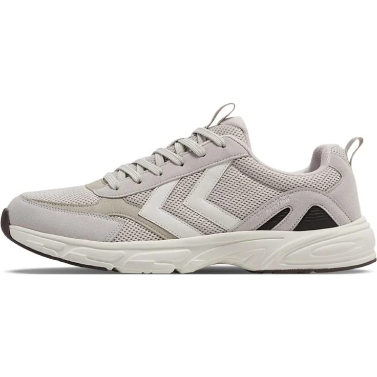 Hummel Hml Coreforce One, Laufschuh mit atmungsaktivem Obermaterial und Wildlederdetails, silver birch, Größe 40