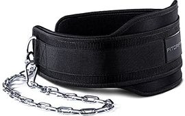 Fitgriff® Dip Gürtel mit Kette + 2 Karabiner – Gewichthebergürtel
