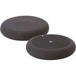 Togu Dynair Ballkissen (Das Original) XXL Schwarz Level 4 mit Senso-Noppen und samtig weicher Oberfläche, Balancekissen, Sitzkissen, Yogakissen