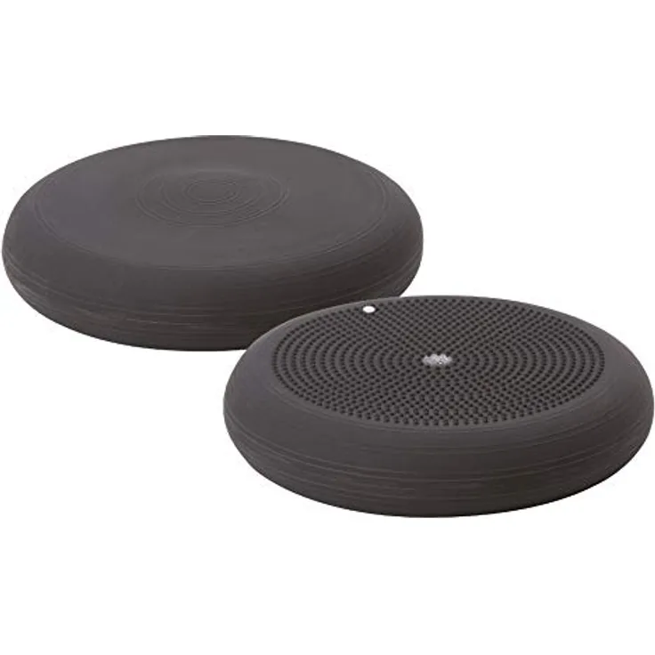 Togu Dynair Ballkissen (Das Original) XXL Schwarz Level 4 mit Senso-Noppen und samtig weicher Oberfläche, Balancekissen, Sitzkissen, Yogakissen