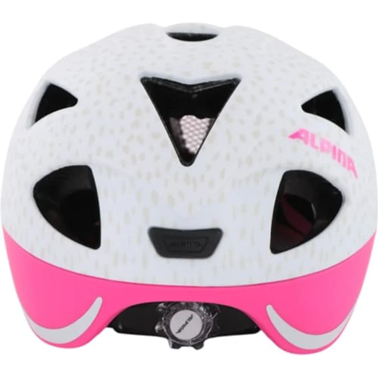 ALPINA Ximo L.E. Kinderfahrradhelm, matt mit weißen und pinken Punkten, 49-54 cm, leicht und sicher mit optimaler Anpassung – Bild 3