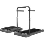 WALKINGPAD R2H, Klappbares Laufband mit Handlauf, 1,25 PS, Geschwindigkeitsbereich 0,5-12 km/h, platzsparendes Design in Schwarz, intelligente Fußsensorsteuerung, für max. Benutzergewicht bis 110 kg