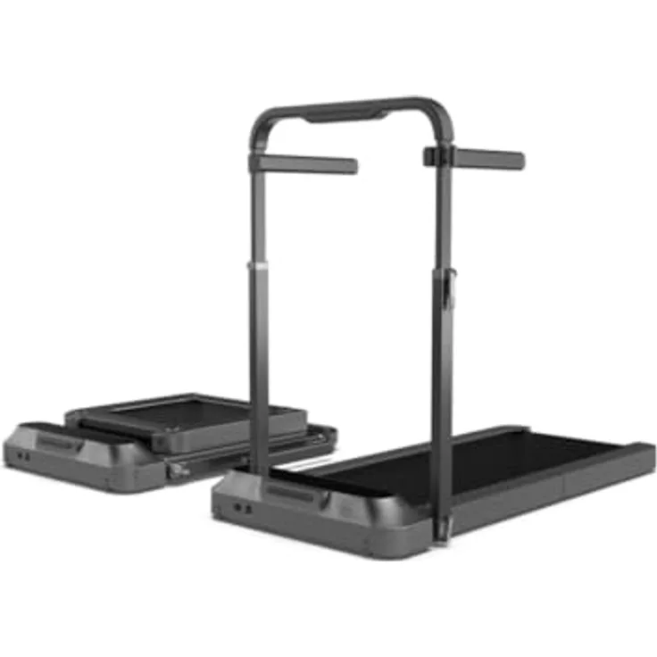 WALKINGPAD R2H, Klappbares Laufband mit Handlauf, 1,25 PS, Geschwindigkeitsbereich 0,5-12 km/h, platzsparendes Design in Schwarz, intelligente Fußsensorsteuerung, für max. Benutzergewicht bis 110 kg