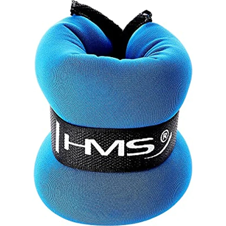HMS Gewichtsmanschetten OB04, Fußgewichte und Handgelenkgewichte, 2 x 1 kg, blau, Neopren mit Klettverschluss – Bild 2