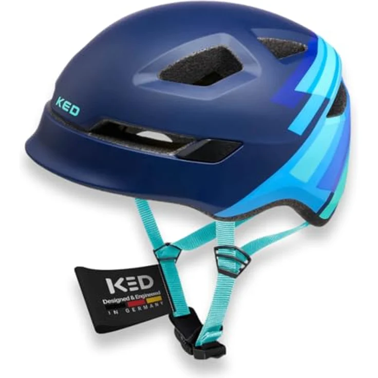 KED Pop II Lite Kinder Fahrradhelm mit Ultraleichtem Design, K-FIT System und Reflektierenden Details | Farbe: Blue Matt | Größe: 48-52 (S) – Bild 1