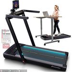 Sportstech sTread Fold Smartes Mini Laufband klappbar mit App Funktion - Fitness Treadmill bis 12 km/h & Walking Pad bis 6 km/h für Zuhause - 360° Tablet Holder