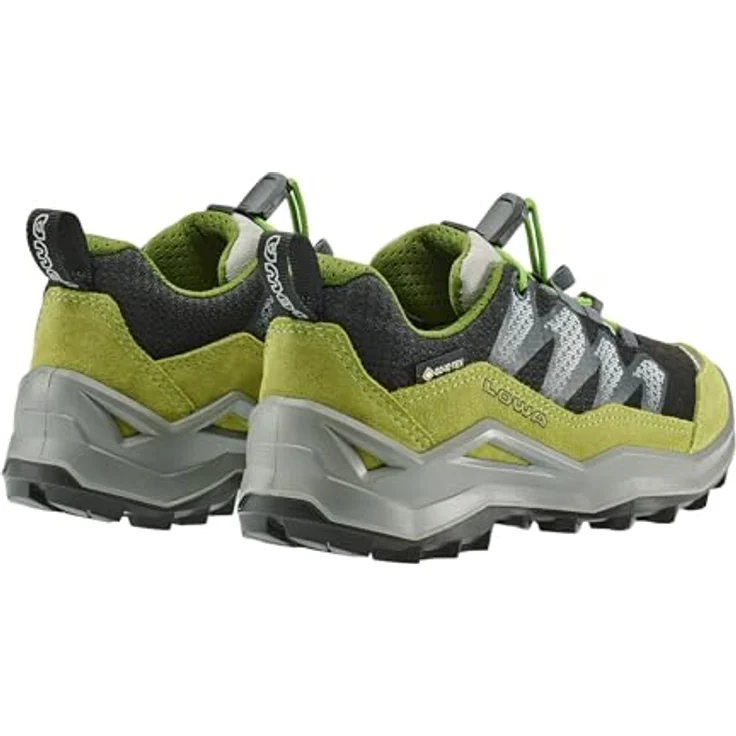 LOWA MADDOX PRO GTX LO JR Halbschuh, wasserdicht und atmungsaktiv, schwarz/limone, Größe 27 – Bild 5