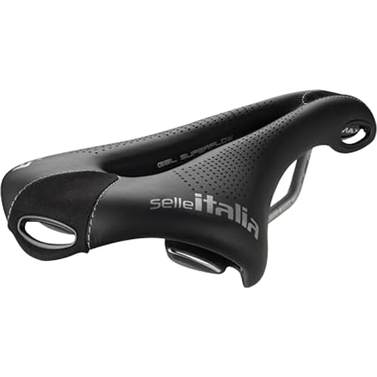 Selle Italia Perfection Fahrradsattel mit Shock Absorber, Fibra-Tek Oberfläche und Superflow Technologie, schwarz – Bild 1
