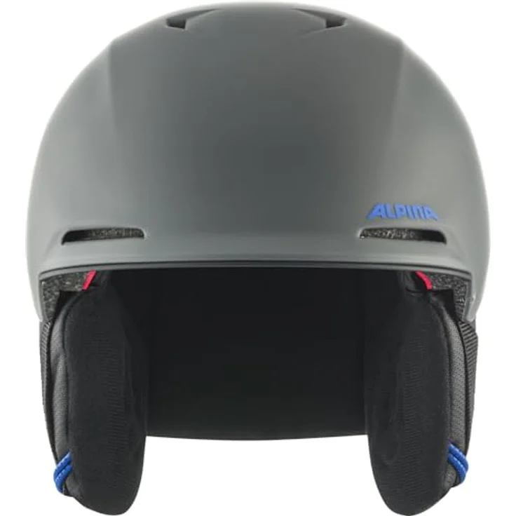 Alpina BRIX JR Skihelm für Jugendliche, Midnight-Grey matt, 48-52, herausnehmbares Innenfutter, integrierter Nackenwärmer, leichte Bauweise mit optimaler Stoßabsorption – Bild 2