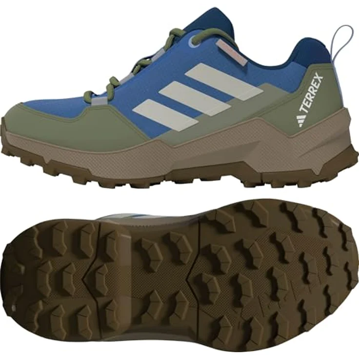 adidas Terrex AX4r, Wanderschuhe für Kinder, blau-weiß, wasserdicht, griffige Traxion Außensohle, dämpfende EVA-Zwischensohle – Bild 9