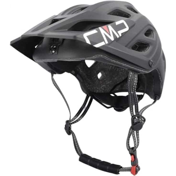 CMP MTB Pro Fahrradhelm Senior, Schutzhelm für Mountainbiker, Schwarz, mit abnehmbarem Visier und Innenfutter, 58-61 cm Kopfgröße – Bild 1