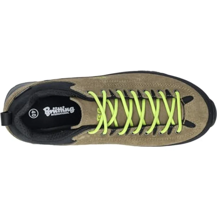 Brütting Mount Parry 43, Unisex Wanderschuhe in Olive/Schwarz/Zitronengelb mit rutschfester Vibram-Außensohle und atmungsaktivem Obermaterial – Bild 5
