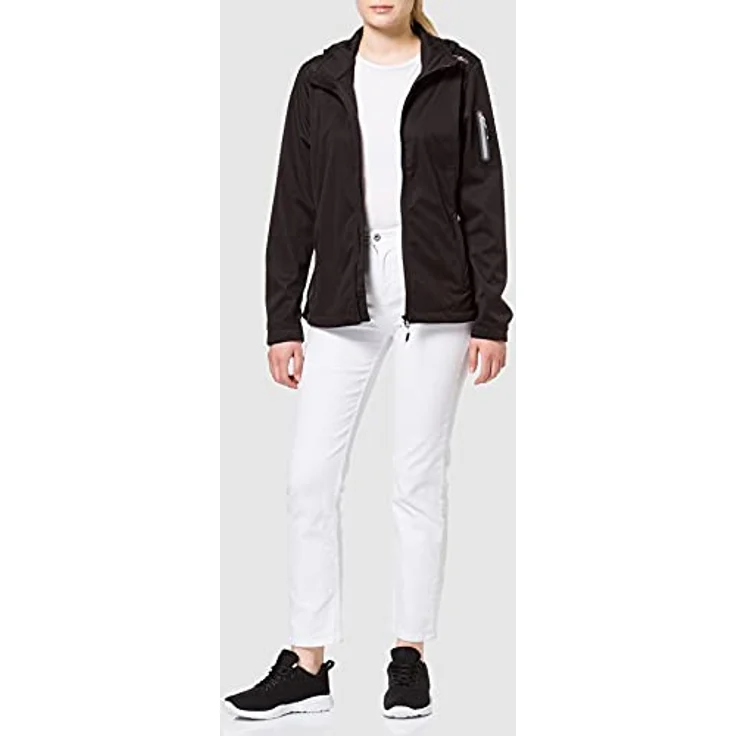 CMP Woman Jacket Zip Hood U901, 3-lagige Softshell Skijacke, winddicht und wasserfest, schwarz, Größe 48 – Bild 2