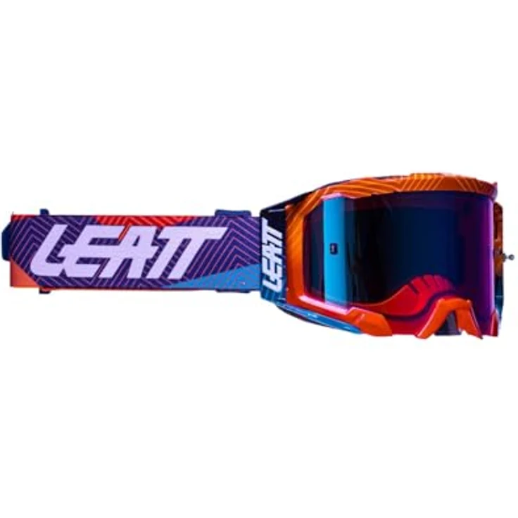 Leatt Velocity 5.5 Iriz-Maske, Skibrille in Neonorange mit 26 % blauem Bildschirm, langlebiges und robustes Material – Bild 1