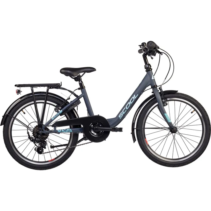 S’COOL Kinderfahrrad S'COOL chiX, 6 Gang Shimano Kettenschaltung, kompletter Straßenausstattung