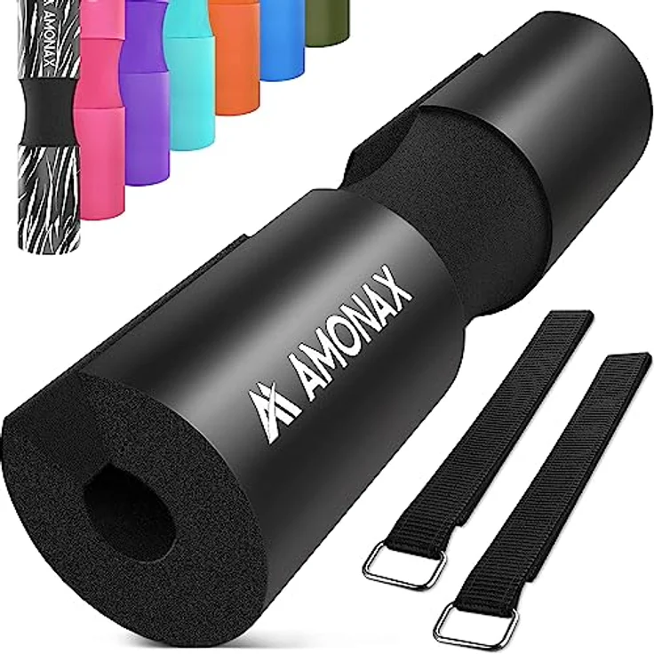 Amonax langhantel polster, extra dicke nackenpolster langhantel- Barbell Pad nackenschutz für hip thrust und squat, und andere Übungen, Fitness, Krafttraining für Männer und Frauen (Schwarz) – Bild 1