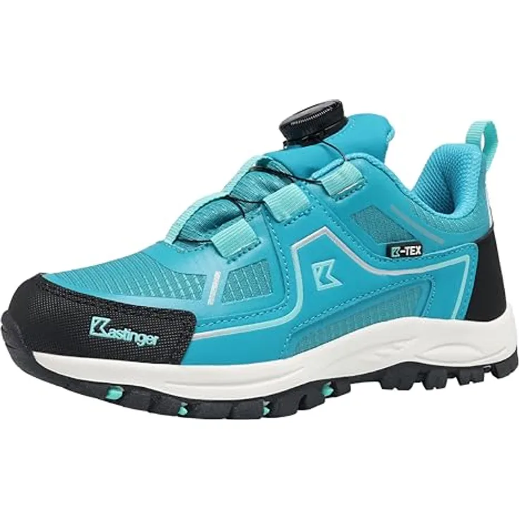 Kastinger FSK-Preiner Low Wanderschuhe Kinder, Outdoorschuhe in Türkis, Größe 33 EU, Synthetik-Obermaterial, Drehverschluss