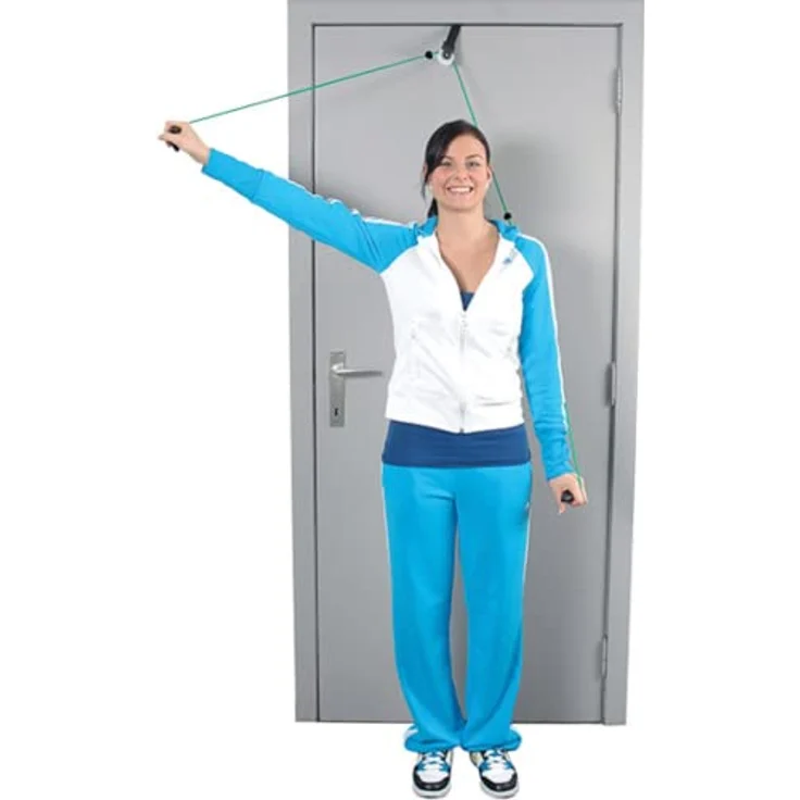ATC Handels GmbH Schultertrainer Pulley, Shoulder Rope Pulley-Set, Schulter Trainer Seilzug Seil Gymnastik inkl. Handgriffe und Befestigung Reha, Physiotherapie, Schulterbeweglichkeit Tür - Preisvergleich – Bild 1