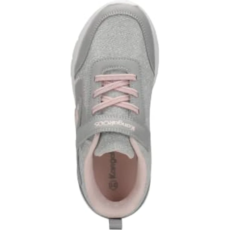 KangaRoos K-ETK.ZIG EV, sportlicher Kinder Sneaker in Grau mit Glitzer und Rosa Akzenten, Größe 32 – Bild 5