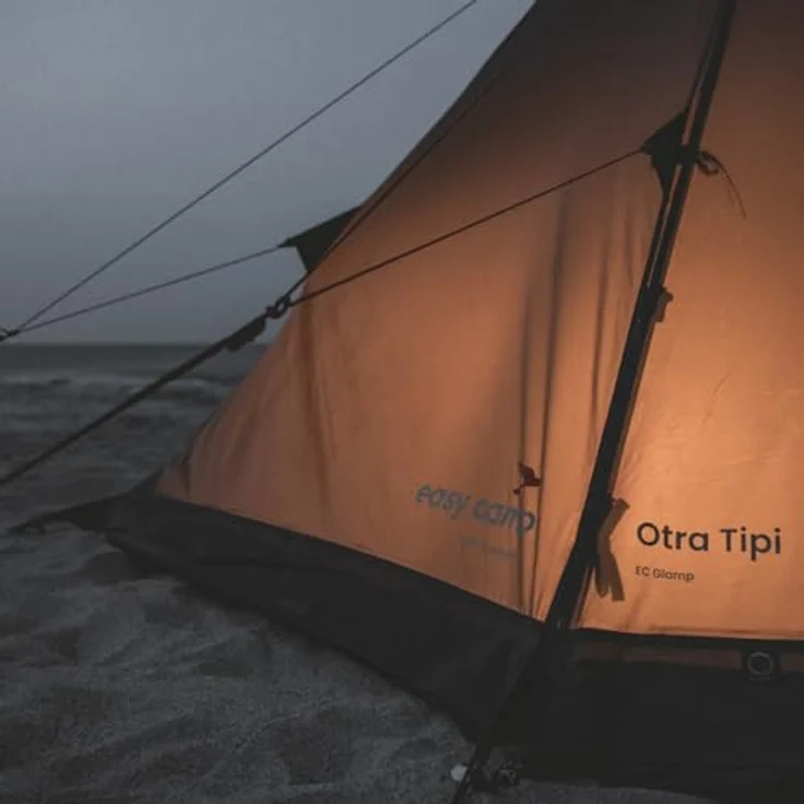 Easy Camp Otra Tipi, Zelt für 4 Personen, wind- und wasserdicht, 5.50 kg, mit eingenähtem Boden und optimaler Luftzirkulation – Bild 7