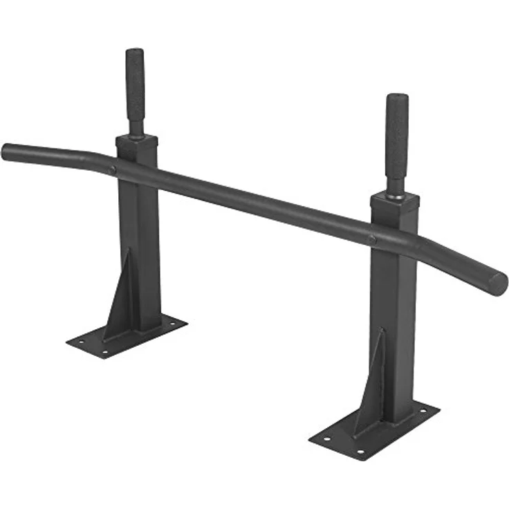 GORILLA SPORTS® Klimmzugstange - Wandmontage, mit 5 rutschfeste Griffe, bis 350 kg Belastbar, aus Stahl, inkl. Montageanleitung und Schrauben, Schwarz/Weiß - Pull Up Bar, Klimmzug Stange, Dip Bar – Bild 4