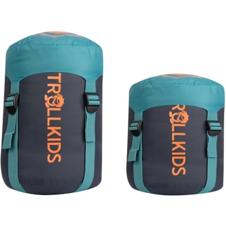 Trollkids KIDS FJELL DREAMER Schlafsack, robuster Schlafsack für Kinder mit Mitwachs-Funktion, Dunkles navy/Dunkeltürkis/Glühendes Orange – Bild 7