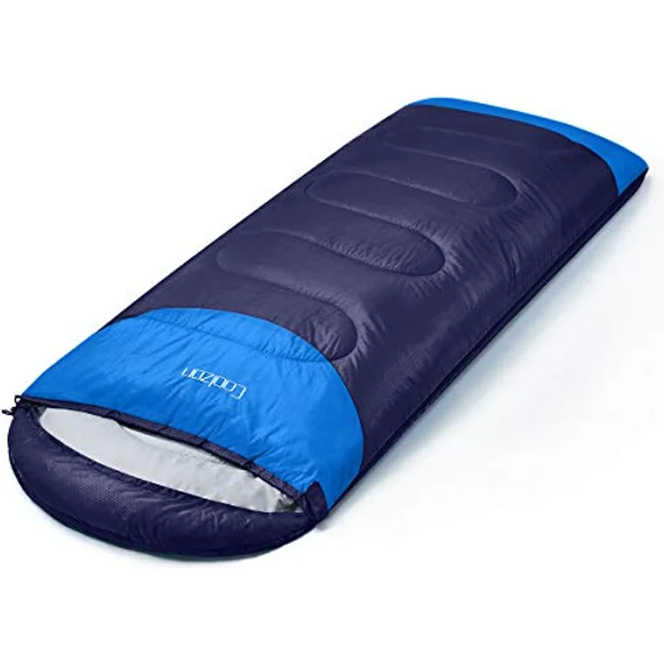 Coolzon Outdoor Schlafsack, 3-4 Jahreszeiten Decke für Erwachsene, ultraleicht mit Kleinem Packmaß, weich und warm, navy – Bild 3