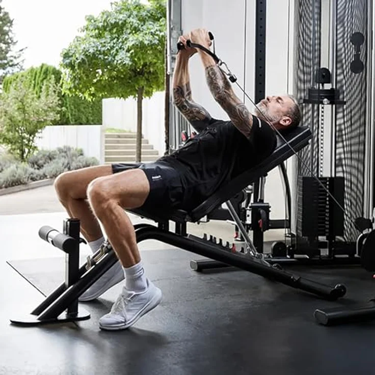 HAMMER Hantelbank Autark, Schrägbank und Flachbank, 450 kg Gewichtsbelastung, flexibel erweiterbar, ergonomisches Design für Home Gym – Bild 2