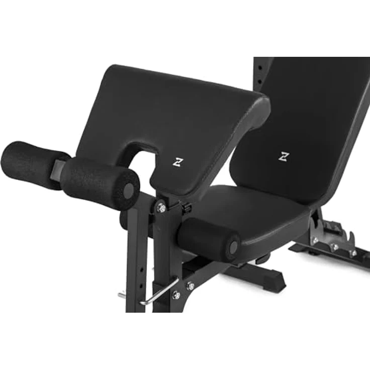 Zipro olympisches Hantelbank-Set Superset, Hantelbank mit Beinentwickler, Curlpult und Ablage, Kraftstation verstellbare Rückenlehne und Sitzkissen, Belastung 270kg, Multifunktion Trainingsbank – Bild 4
