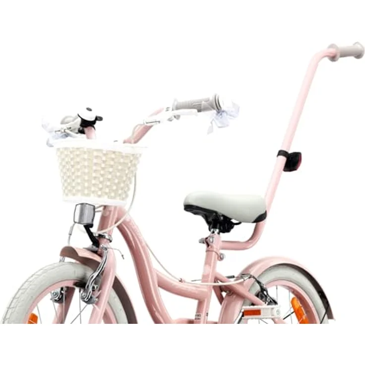 Sun Baby Kinderfahrrad SUN BABY Flower Retro 16 Zoll mit Schubstange, rosa, für Kinder bis 50 kg – Bild 3