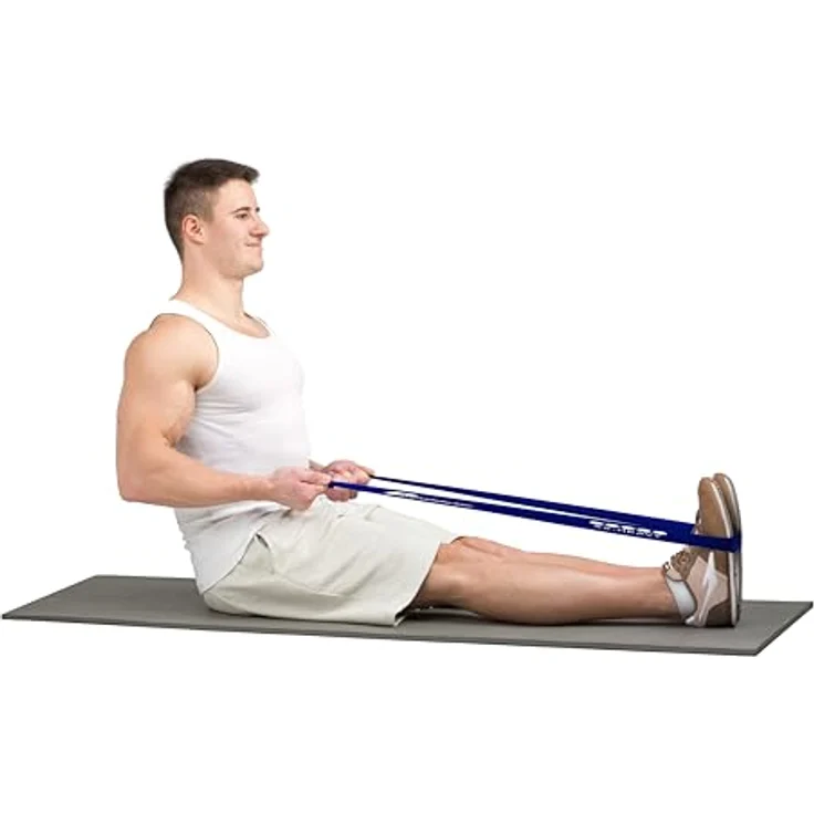 Panathletic Fitnessbänder 5er Set – 5 Widerstandsstufen, Übungsanleitung, E-Book auf Deutsch, Tragebeutel – Hochwertige Naturlatex Gymnastikbänder – Bild 3