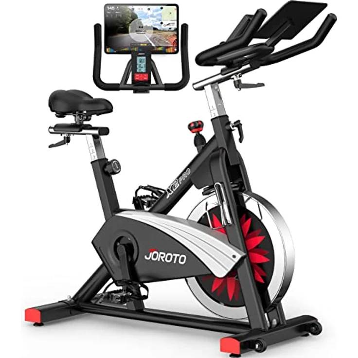 JOROTO Ergometer Heimtrainer X2PRO Bluetooth Hometrainer Fahrrad, Indoor Cycling Bike Speedbike mit Kraftvoller Magnetbremse & Riemenantrieb - ca. 150kg Belastbar – Bild 1